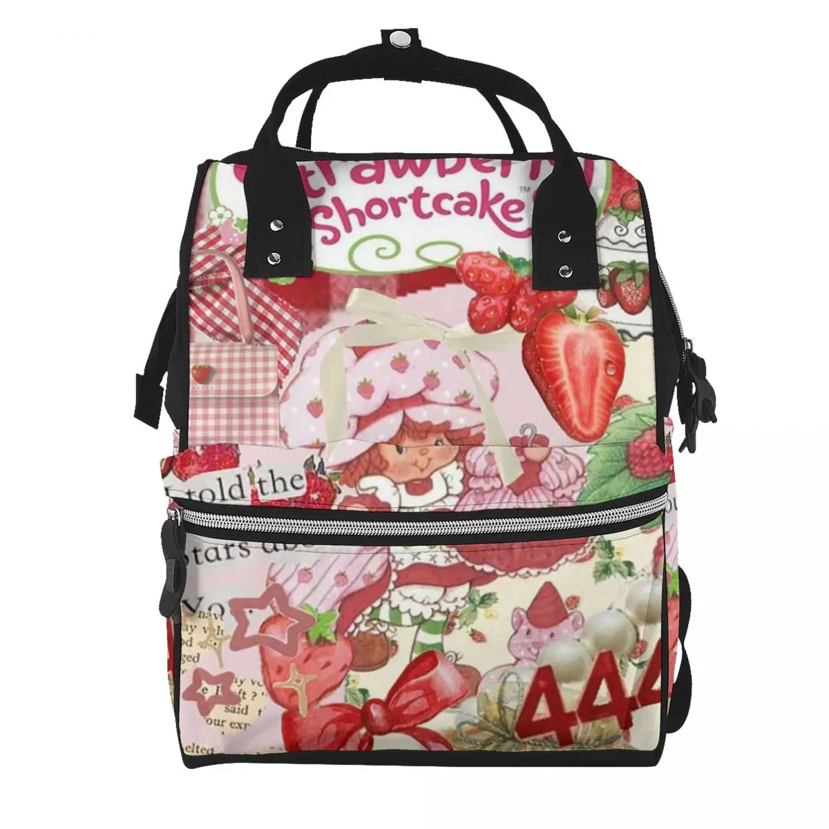 Like Strawberry ShortCake Student Backpack School Bag Hiking Travel Daypack for Men Women Bookbag Shoulder Bags