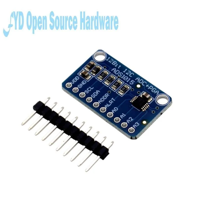 ADS1115/ADS1015 16-Bit ADCs 4-Channel Analog-to-Digital Ad Conversion blue Module Adjustable for raspberry PI