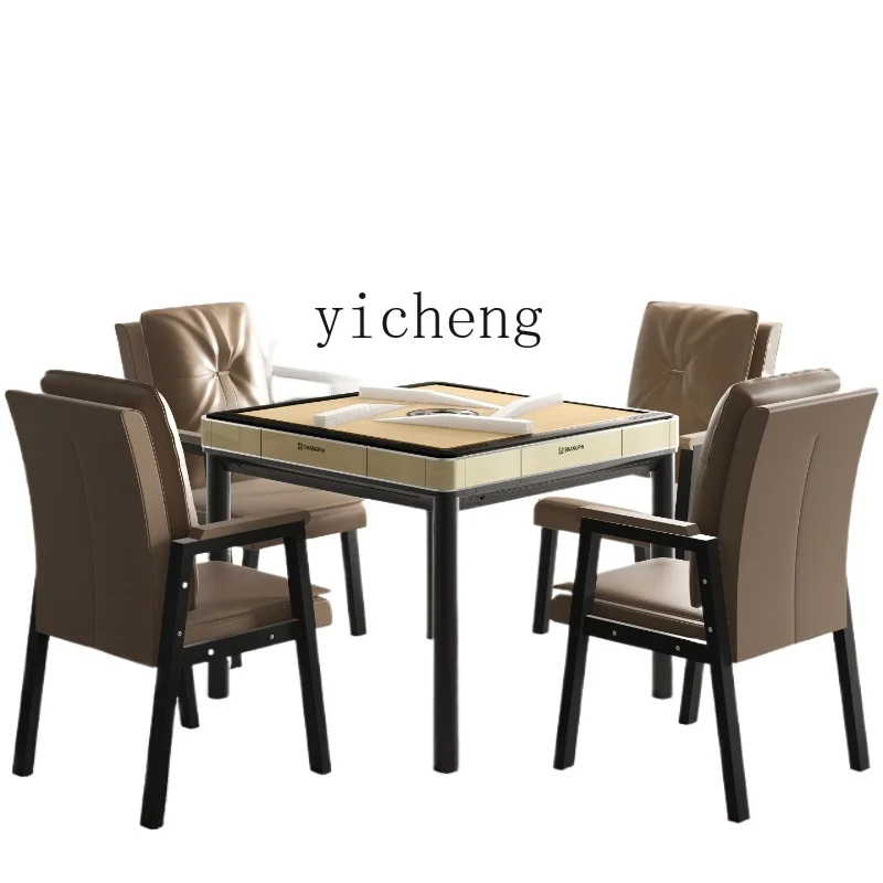 

Tqh Automatic Mahjong Machine Dining Table Household Folding Integrated Rotor Roller Coaster Mahjong Table