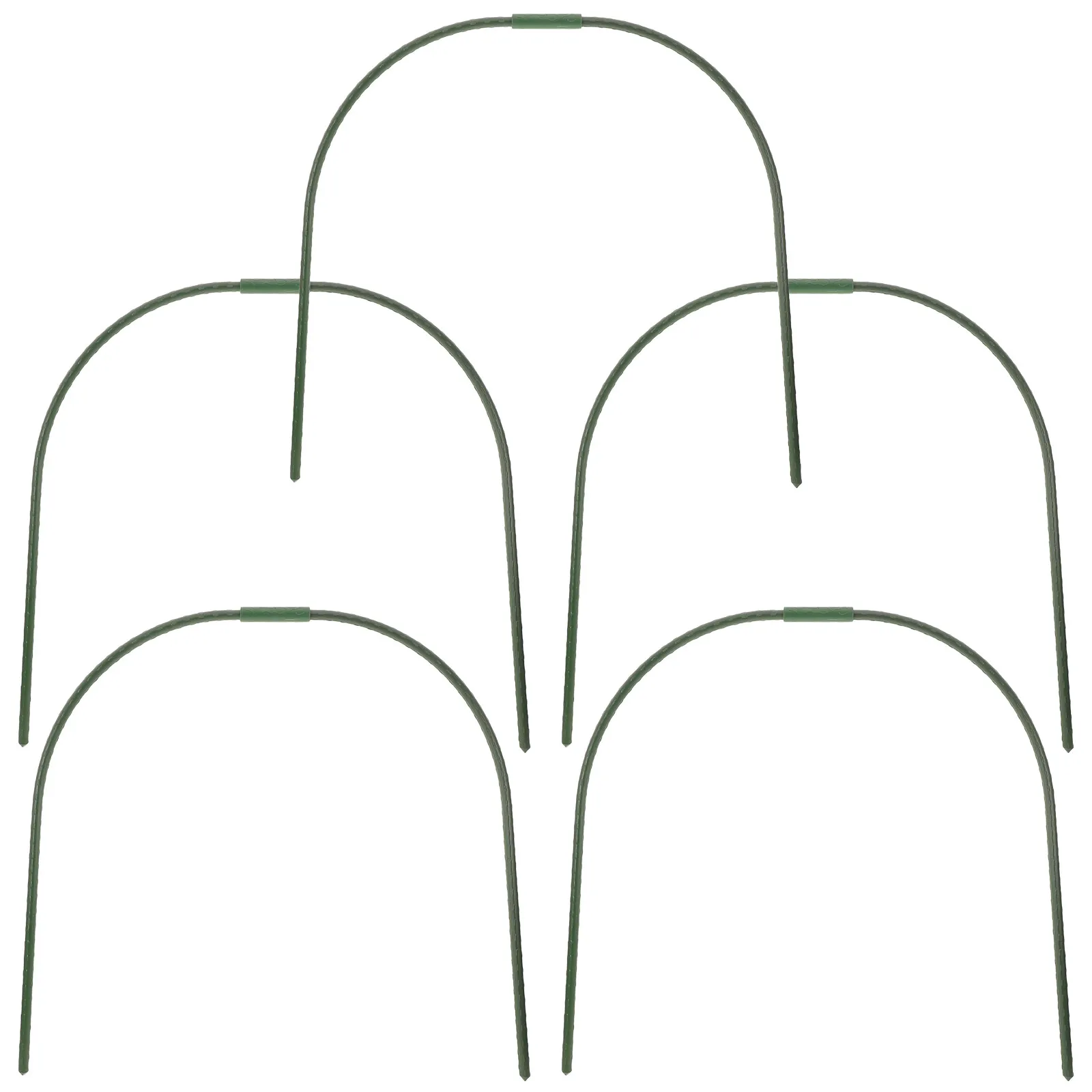 

Chicken Coop Hoop Arches 5Pcs Metal Frame Tunnel Hoops Sturdy Structure For Building Chicken Run Garden Tunnel And Plant Support