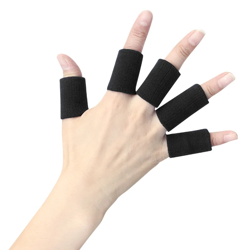 10 Pack Elastic Finger Gloves Sports Support Arthritis Finger Guard Outdoor Basketball Volleyball Guard