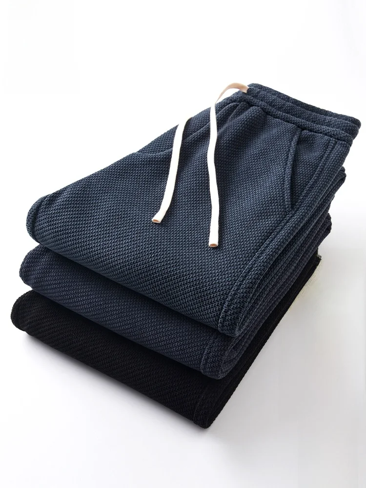 

Мужские повседневные брюки Paul Frank с флисовой подкладкой, прямого кроя, свободные, в американском стиле, зимние, с широкими штанинами, драпированные