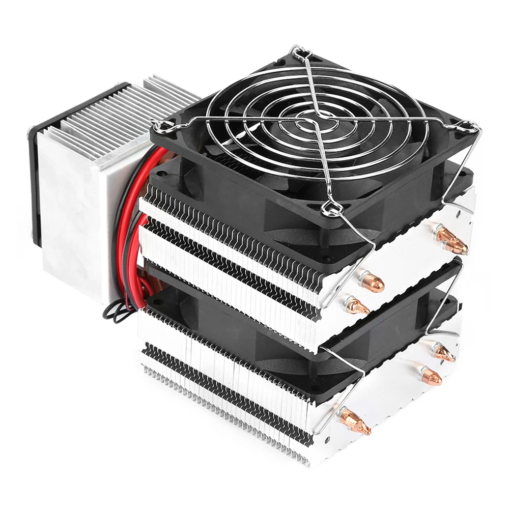 DC 12V Peltier Refrigeration Cooling Air Cooling Radiator DIY Fridge Cooler System 20A 180W Semiconductor Mini Air Conditioner