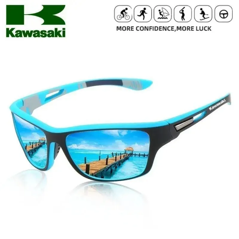 Kawasaki Polarized Sunglasses UV400 Protection for Men and Women Outdoor Hunting Fishing Driving Bicycle Sunglasses Optional Box