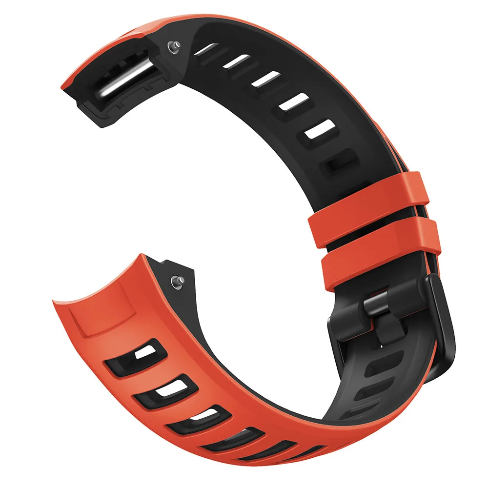 Silicone Strap For Garmin Instinct Double Color Wristband With Black Color Buckle For Garmin Tide/Esports/Solar/Tactical