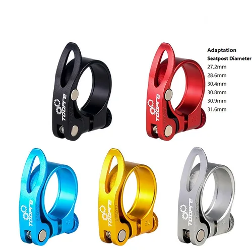 Imagen 2 del producto Nueva abrazadera de tija de sillín de bicicleta 31,8/34,9mm de aluminio ultraligera de liberación rápida bicicleta de carretera MTB tija de sillín de bicicleta de montaña abrazadera de tija de sillín