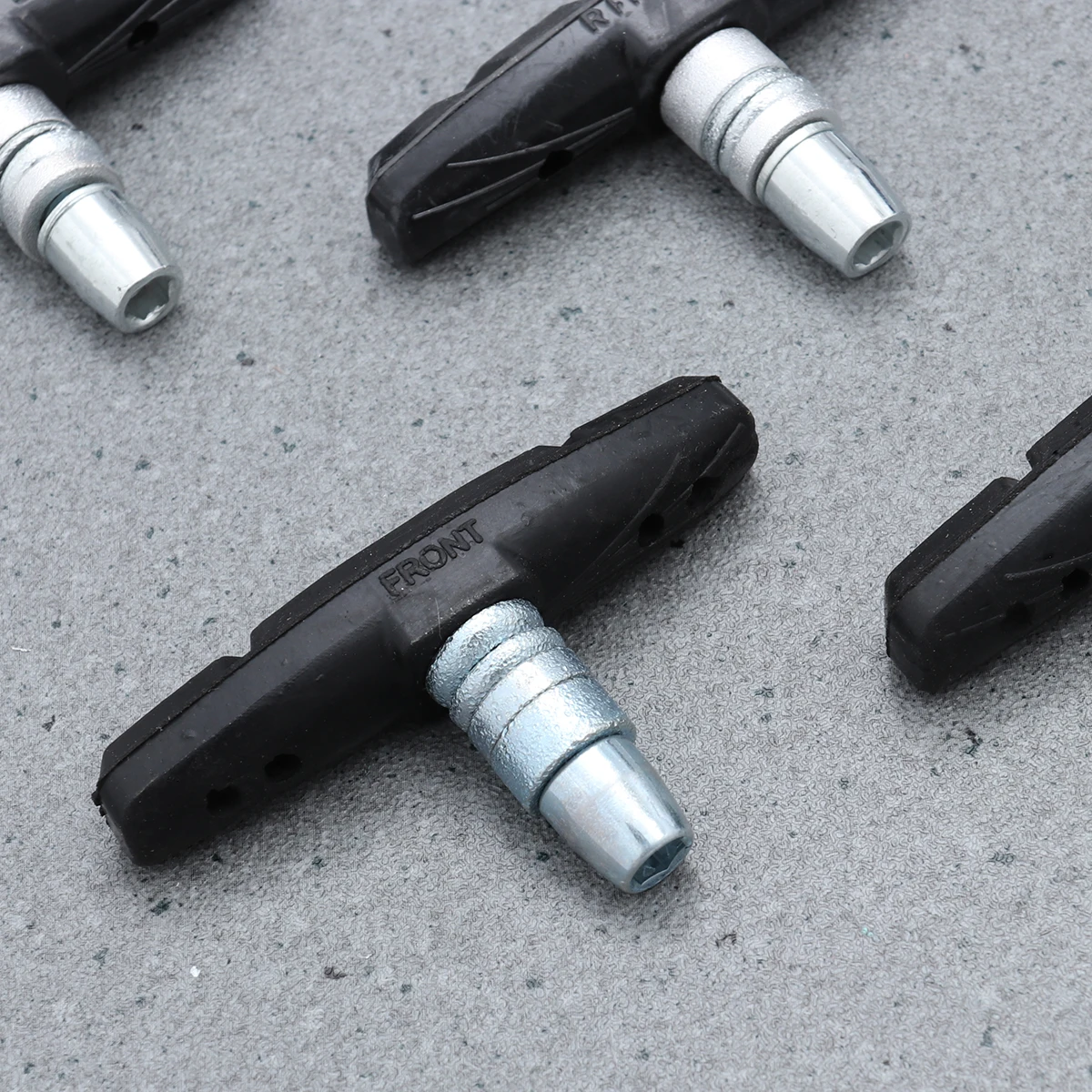 

Brake Pads for Road Mountain Bike System Sturdy Wear-Resistant Rubber Steel Water Weather Proof Rim Protection