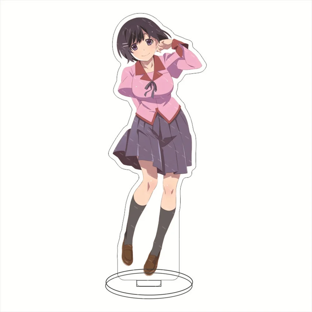 Anime Monogatari Series 2nd Season Senjougahara Hitagi KeyChain Women Key Chain for Men Hanekawa Tsubasa Key Ring Acrylic Gift