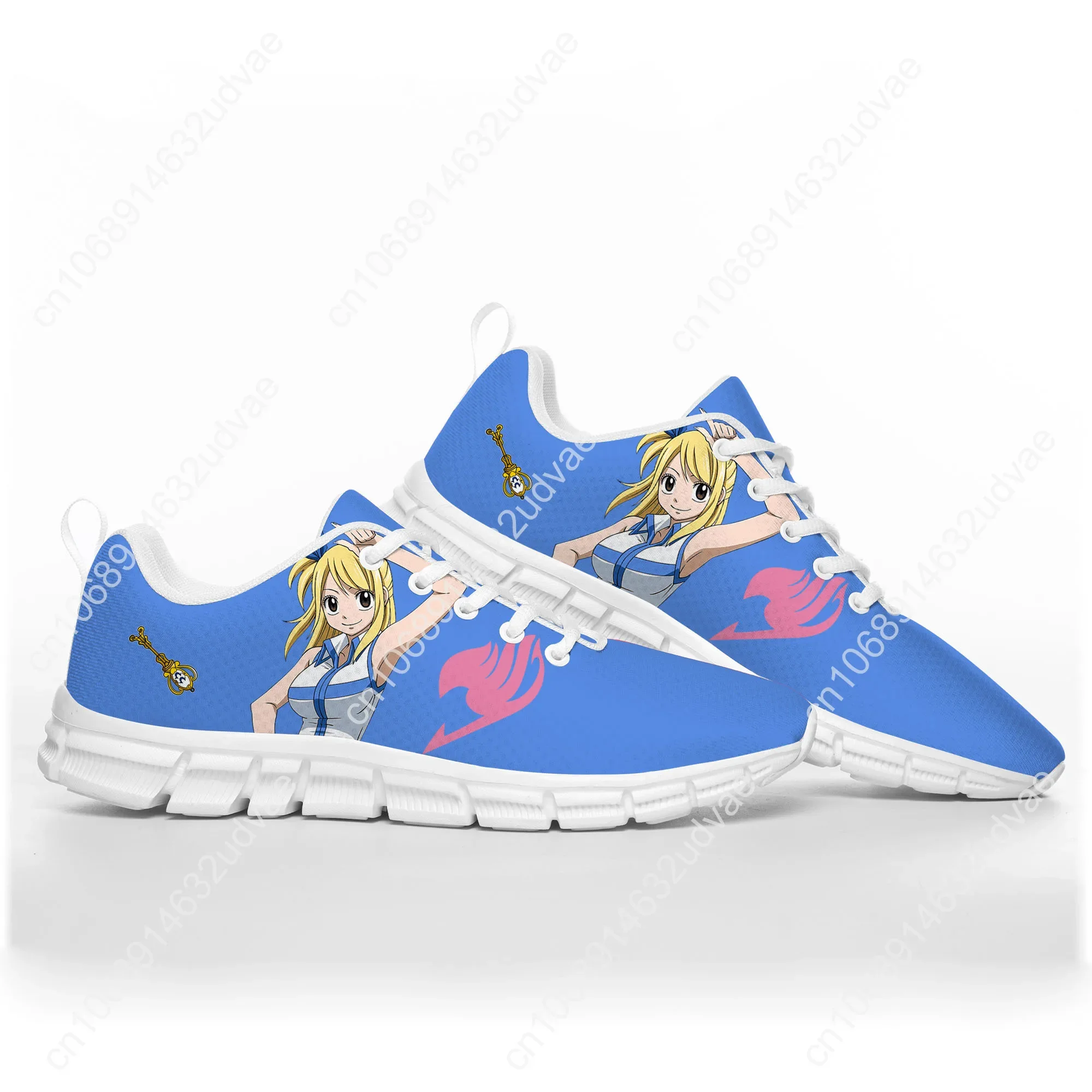 Lucy Heartfilia Anime Fairy Tail Sports Shoes Mens Womens Teenager Kids Children White Sneakers Custom High Quality Couple Shoe