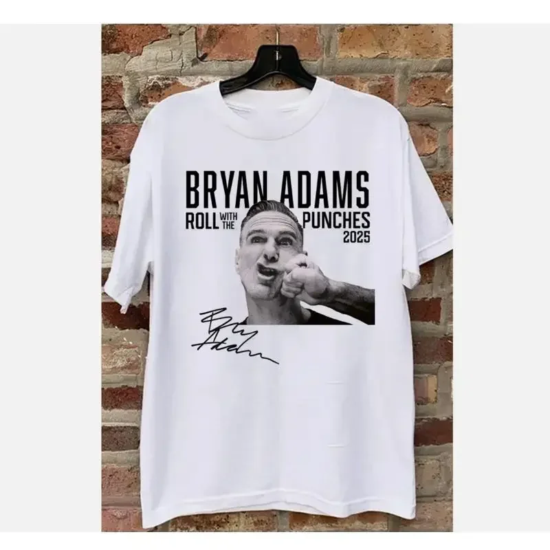 BRYAN ADAMS signed 2025 Canadian Tour Shirt White All Size