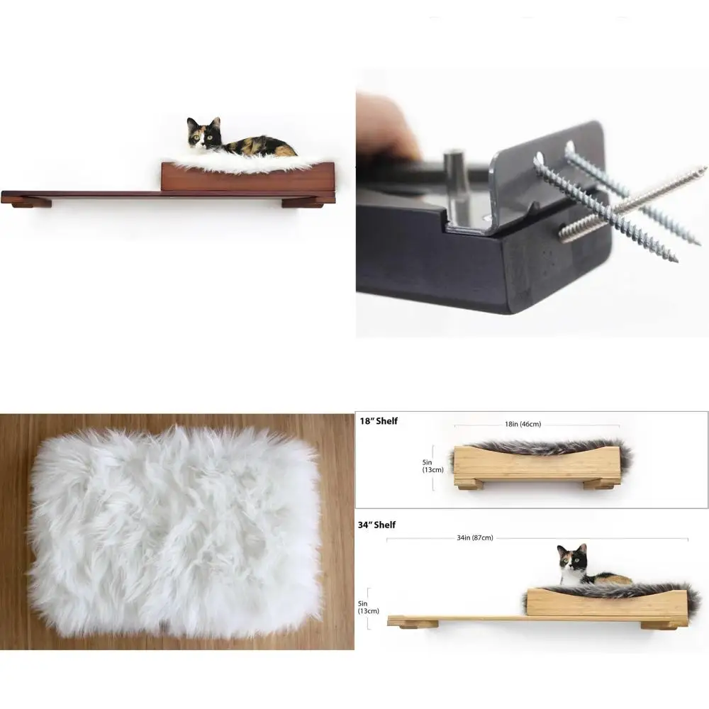 

Современная бамбуковая кровать для кошек — теплая плюшевая кровать-гнездо для домашних животных — модульный дизайн для домашних кошек — удобная и стильная мебель для кошек