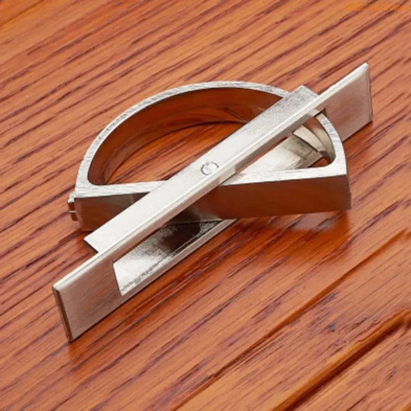 K1AE Rotatable Handles Modern Cupboard Pulls Zinc Alloy Drawer Door Handle Kitchen Cabinet Mount Finger Pulls