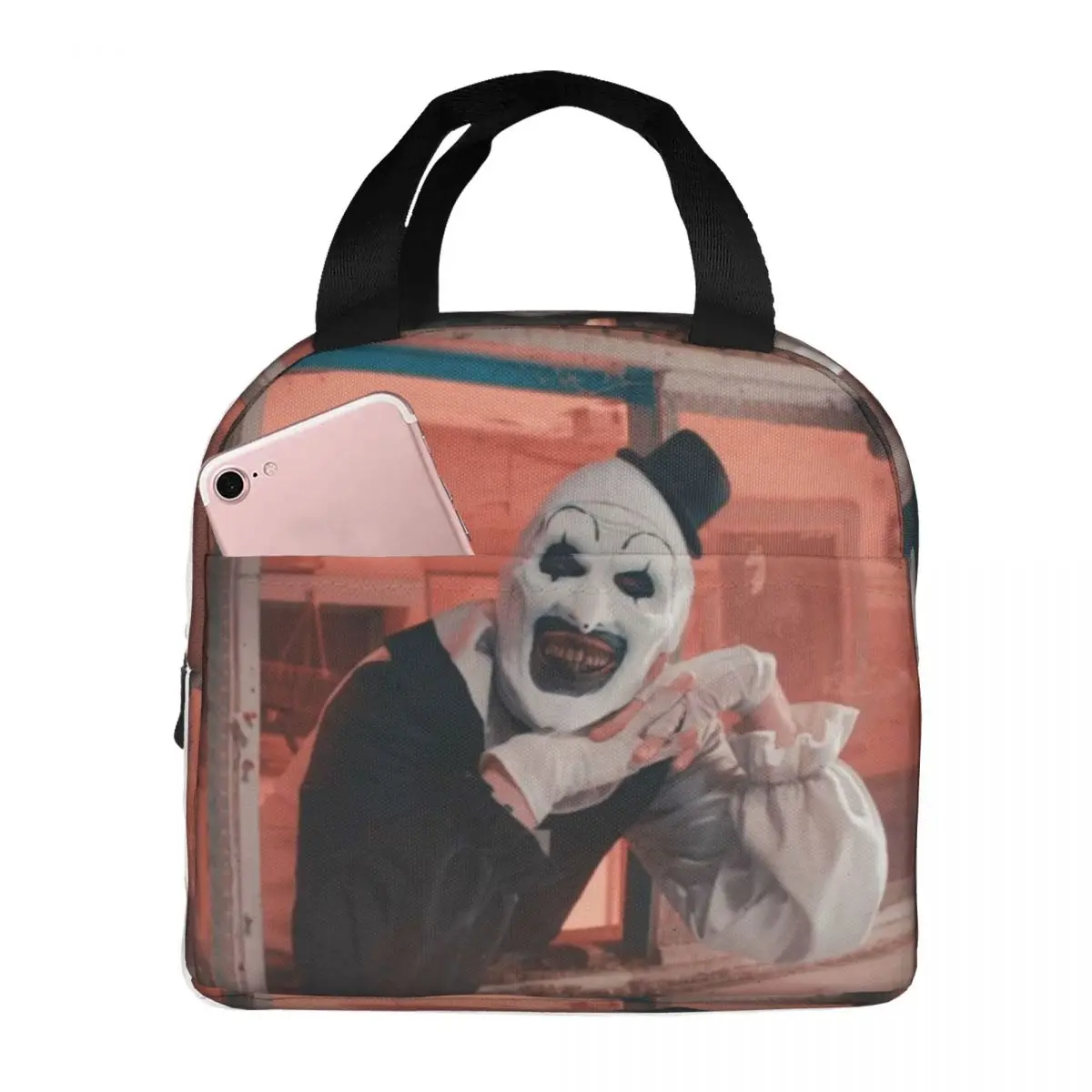 Terrifier isolamento Bento Pack Bag, filmes de terror, refeição Pack, bolsa