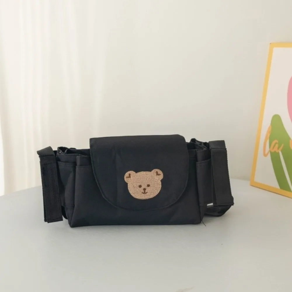 

Cartoon Stroller Organizer Bag Bear Multi Pocket Pram Storage Bag Diaper Bottle Large Capacity Stroller Hanging Bag