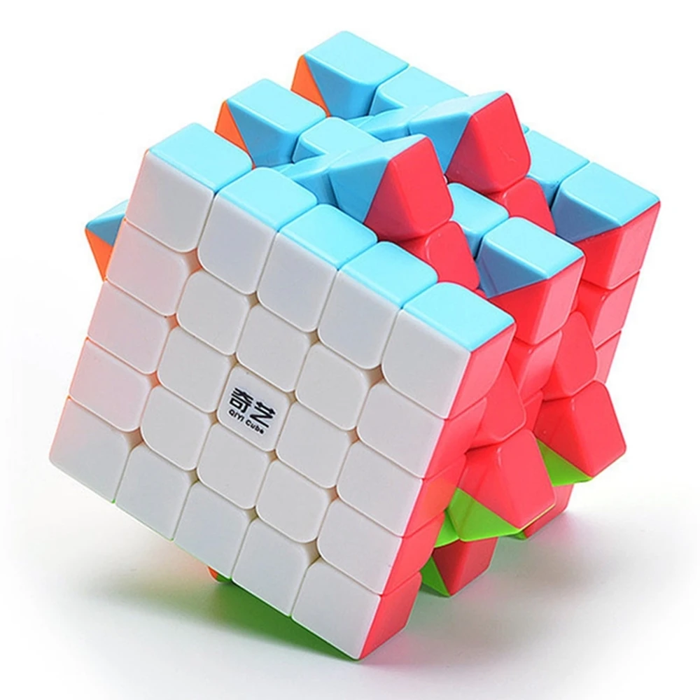 Qiyi 5S puzzle magiczna kostka 5x5 magiczna kostka Cubo Magico Profissional prędkość kostka Stickerless kostka do gry edukacyjne zabawki dla dzieci Qiyi 5S puzzle magic cube 5x5 Magic Cube Cubo Profissional magia cube