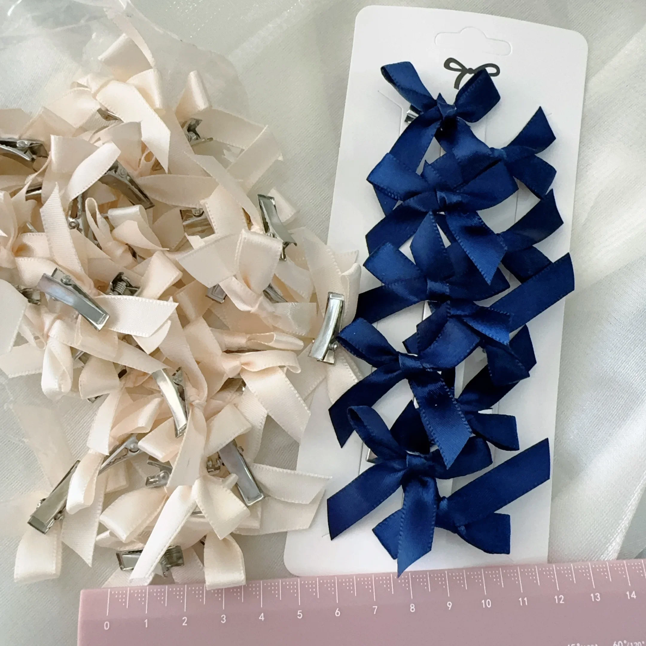 10 sztuk/partia hurtownie dzieci słodkie jednokolorowe Mini Bowknot spinki do włosów dziecko dla dziewczynek styl baletowy wstążka plecione akcesoria do włosów — zdjęcie 5