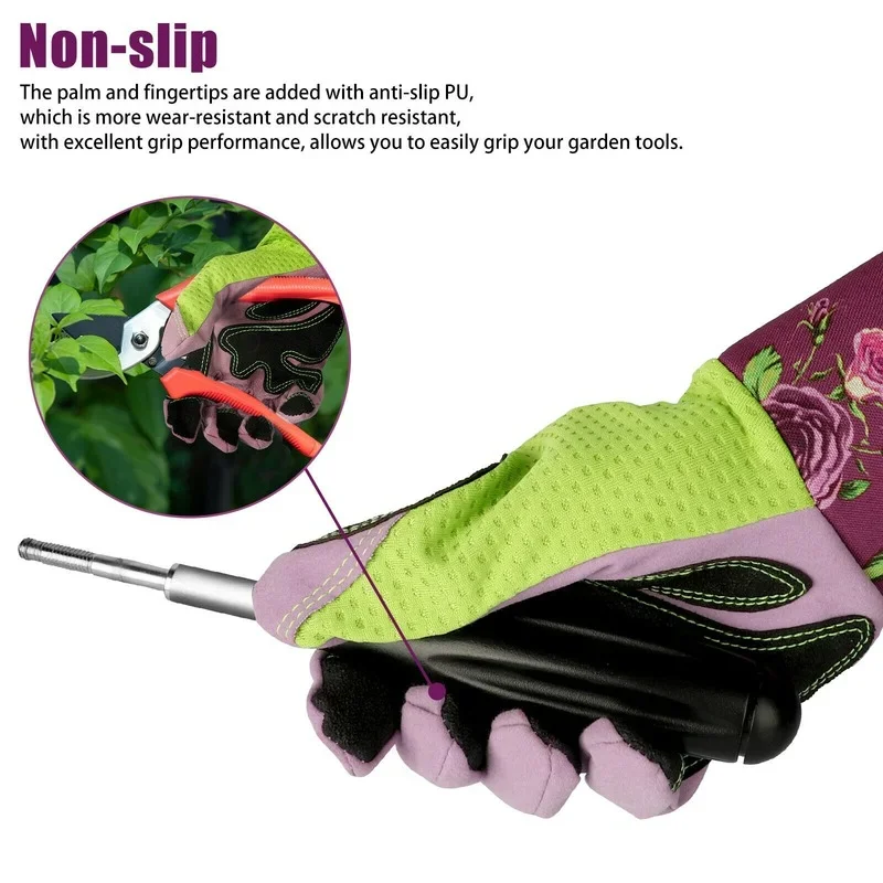 Gardening Thorn Proof Long Gloves Garden Planting Pruning Tool Lawn Gauntlet Hands Protector Waterproof Trimming Gardening Glove