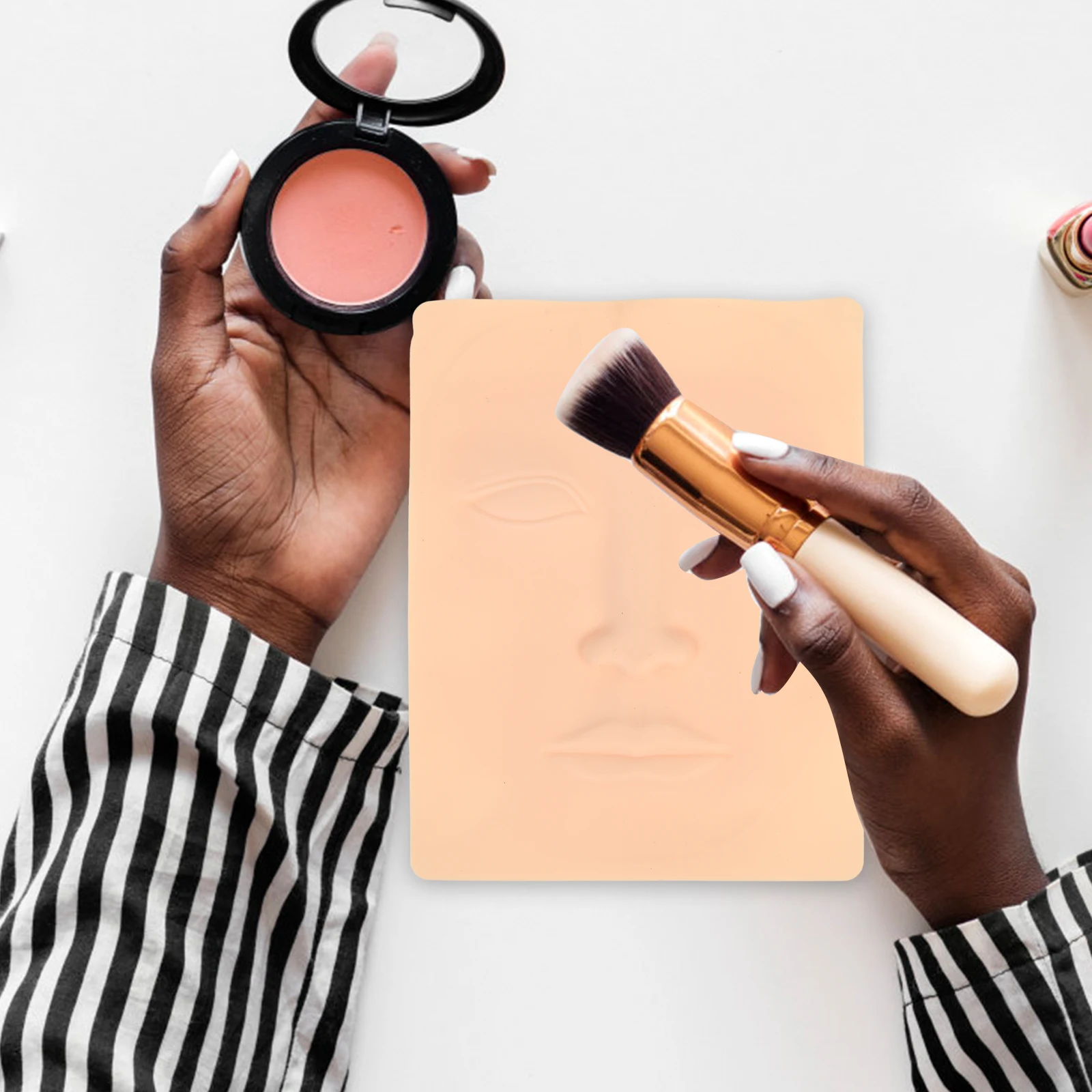 

3D Silicone Artificial Tattooing Practice Skin Realistic Makeup Practice Board Tattoo Training Skin for Beauty Salon Tattoo