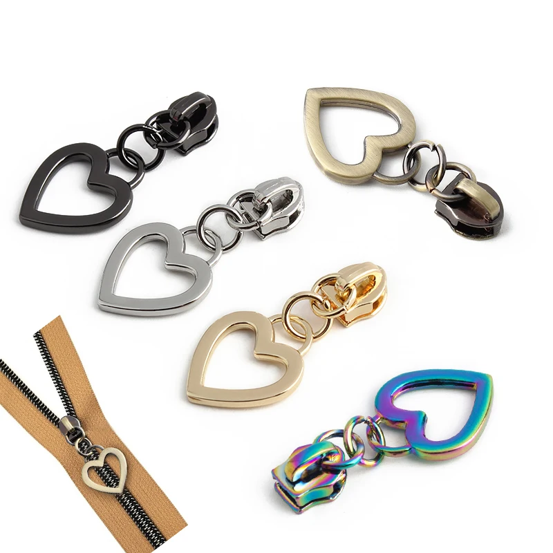 하트 모양 지퍼 풀러 나일론 지퍼 장식 가방 의류 재킷, DIY 재봉 커서 액세서리, 5 #, 5 개 Best5 하트 모양 지퍼 풀러 나일론 지퍼 장식 가방 의류 재킷, DIY 재봉 커서 액세서리, 5 #, 5 개 Best5