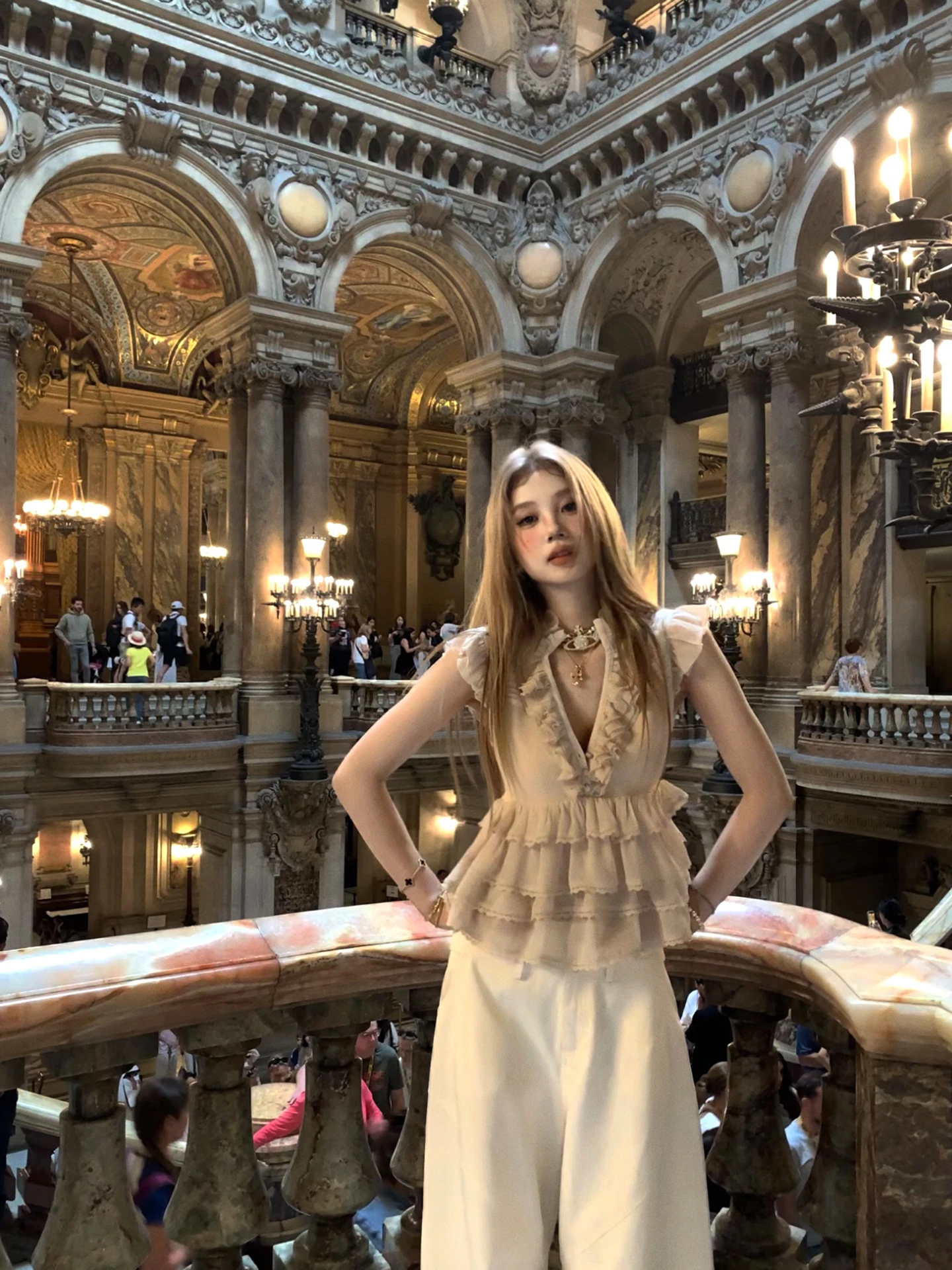 

Tongiiuu Petz Girl Heavy Industry Design V-ne Lace Trim Blouse Women Summer irt Straight Cut Vintage Sle No Sve