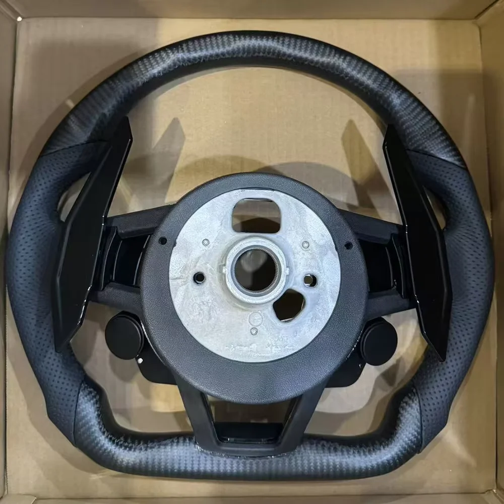 

2023 Black Stitching Semi-Perforated Leather RS//S Logo With R8 Button Ste For Audi S3 S4 S5 A3 A4 A5 B9 ering Wheel Assembly