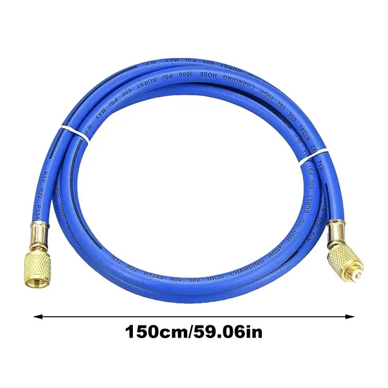 Air Conditioner Charging Hose 59 Inches Auto AC Charger Pipe R134a High Pressure Hose For Manifold Gauge Refrigerant System