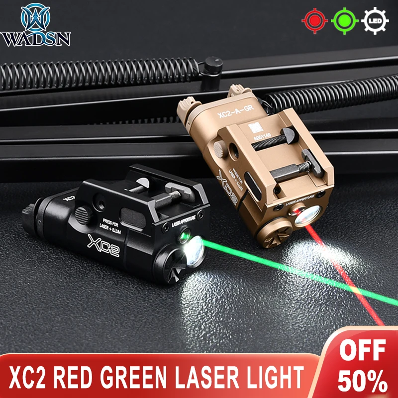 

WADSN SF Surefir XC2 Tactical Hanging Flashlight Red Green Laser XC1 Light Hunting Weapon Scout Pistol Light Fit 20MM Rail