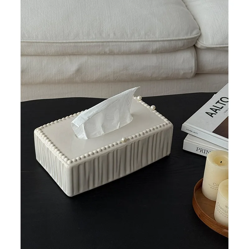 pearl-inlaid-relief-ceramic-tissue-boxvintage-decorative-napkin-holder-for-living-roomhigh-end-home-desk-organizerunique-gift