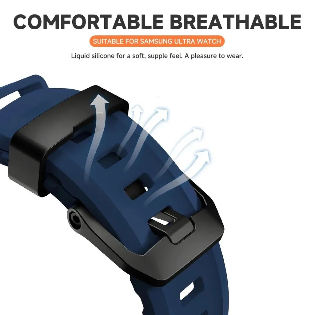 Correa deportiva de silicona para Samsung Galaxy Watch 8, 40mm, 44mm, 8 correas clásicas de 46mm para Samsung Galaxy Ultra, accesorios de pulsera para reloj