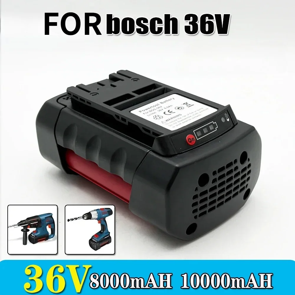 Replacement Batteries Lithium-Ion for BOSCH 10000mAh 36V Li-ion Rechargeable Battery BAT810 BAT836 BAT840 GBH36V-LI Power Tools