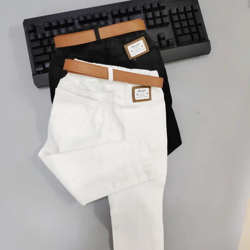 

Children Pants Spring Autumn Casual Solid Color Boys Pants Fashion Kids Stretch Skinny Jeans Girls Trousers 2-8 Years