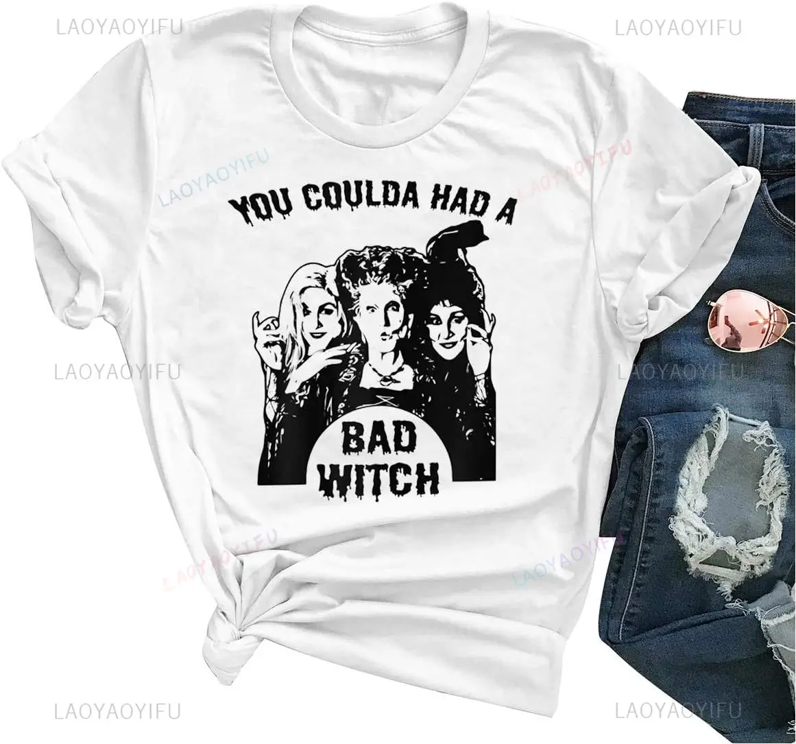 Hocus Pocus Halloween Shirts for Women Fall Tee Shirt Classic Halloween Movie Tops