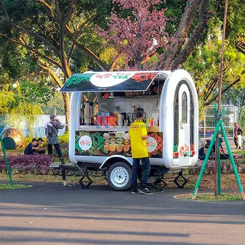 Certified Food Truck Used Mobile Food Cart Enclosed Food Trailer With Full Kitchen Equipment