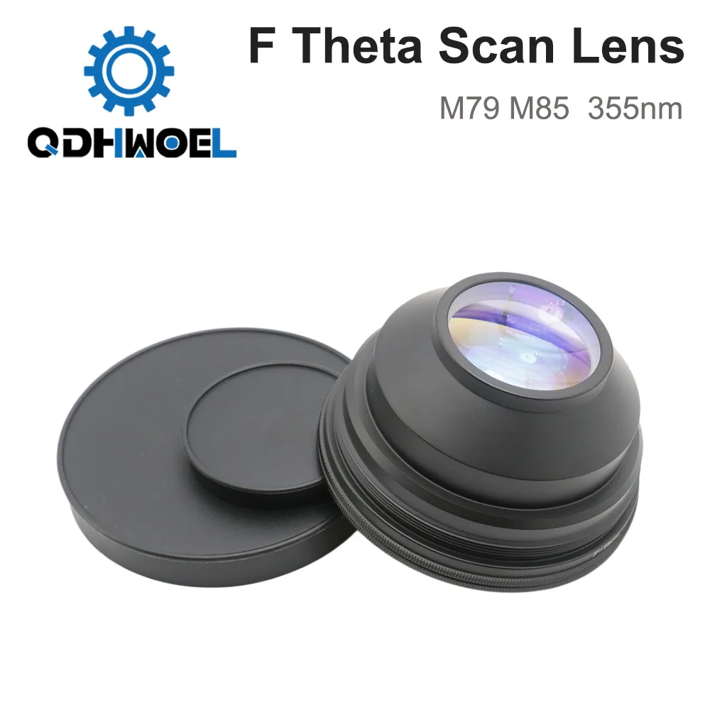 QDHWOEL M79 M85 UV F Theta Scan Lens 355nm F160 420mm 110x110 330x330 For UV Laser Galvo System