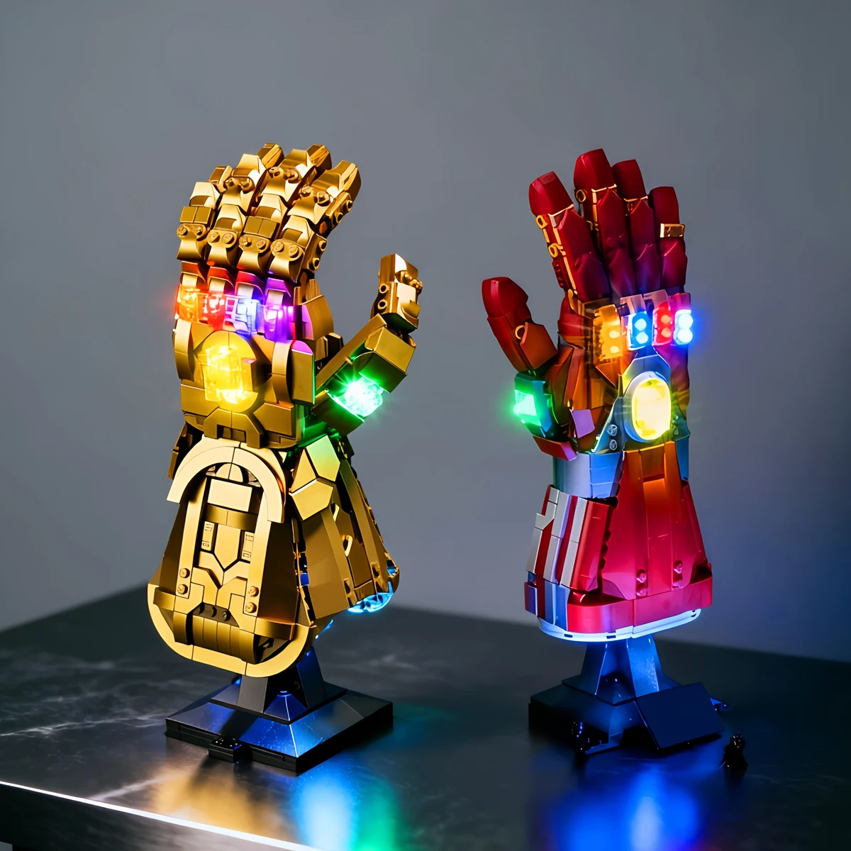 Kit d'éclairage LED Infinity NANO Gauntlet Heroes Armor NANO, éclairage pour la maison, décoration de la pièce, blocs de construction, briques, jouets, cadeaux