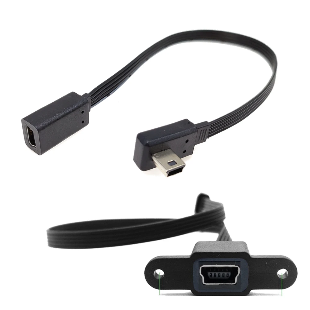 Hot Sale 1 Pieces Black Light Adapter Cable 5cm- 50cm Mini USB B 5pin Male To Female Extension Cable Adapter
