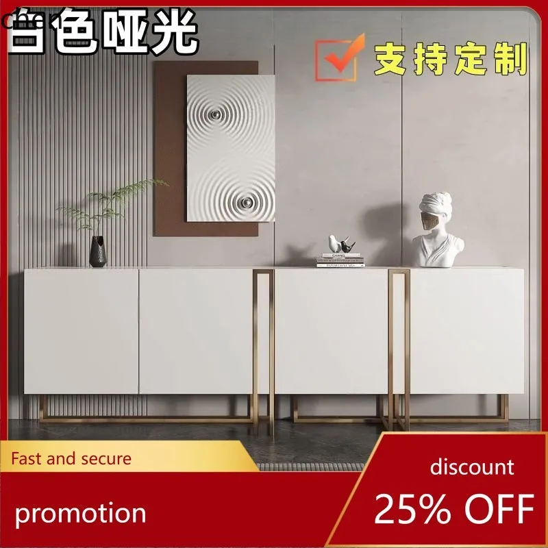 

HT Minimalist Lacquer Sideboard Cabinet Solid Wood Entryway Multi-Functional Decorative Model Home Storage Cabinet