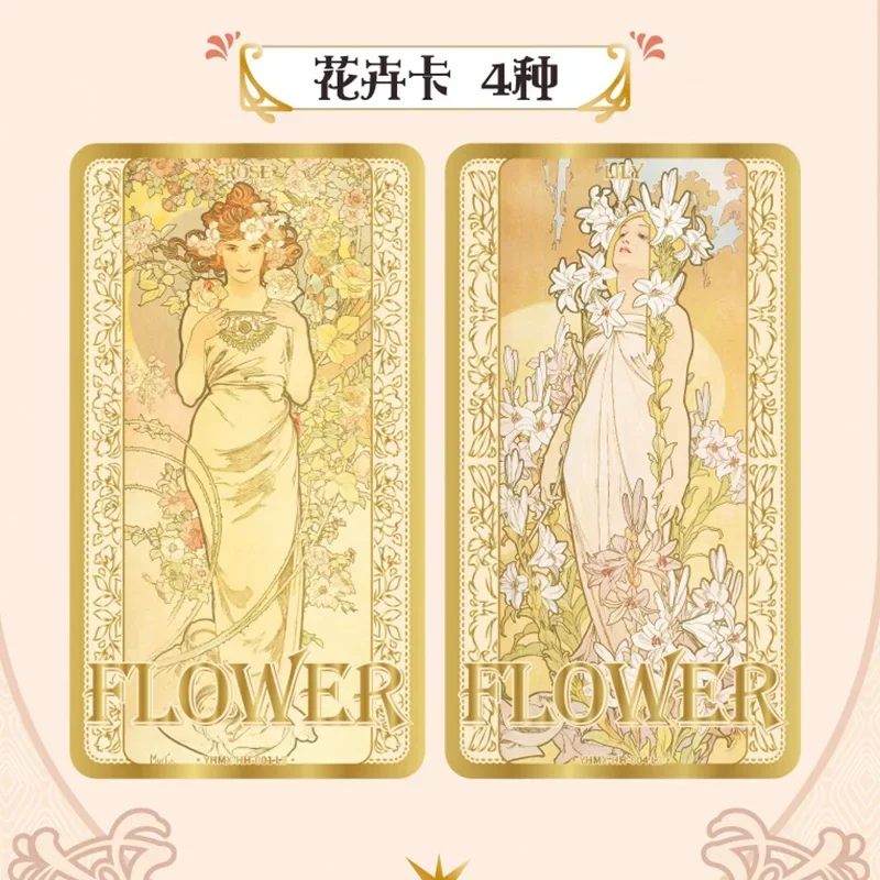 KAYOU – carte Mucha éternelle authentique, série Legacy, carte de Collection de fleurs, cartes de la magie de la ligne, cadeaux artistiques, jouets