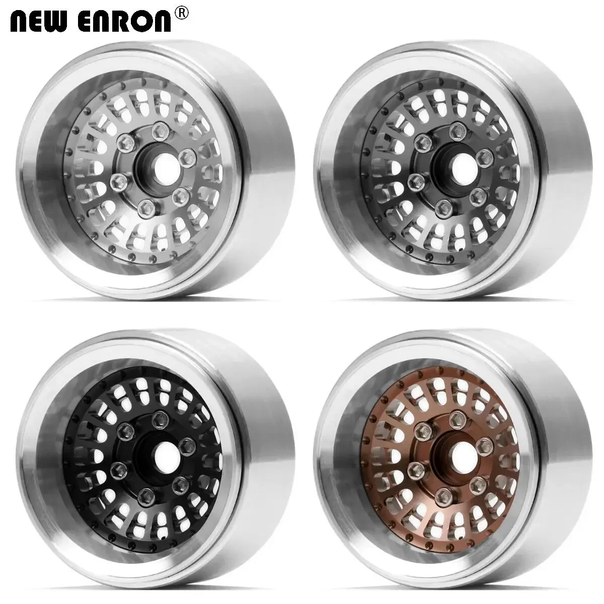 

Aluminum Alloy -10mm Offset 1.9 inch Beadlock Wheel Rim for 1/10 RC Crawler Car Axial SCX10 Traxxas TRX4