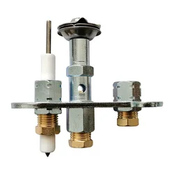 Cabezal de ignición Trigeminal plateado para Gas licuado, dispositivo de protección contra llama de oxígeno, accesorio de cocina occidental