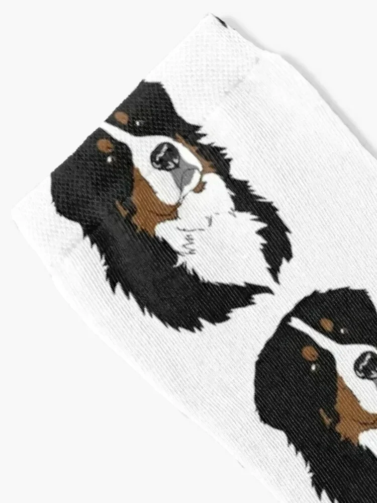 Bernese Mountain Dog Cute Face Socks Running floor valentine gift ideas warm winter Mens Socks Women's