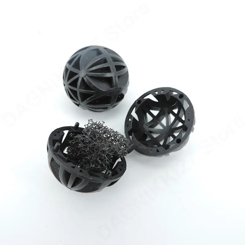 20pcs Black 16mm 26mm Aquarium Pond Reef Bio small Balls Fish Tank Air Pump Canister Biochemical Cotton Filter Sponge Media v