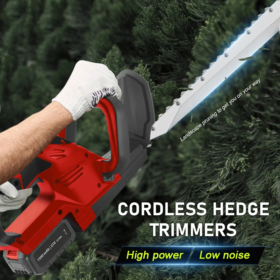 

Electric Hedge Trimmer Cordless 12V Lithium Battery Hedge Trimmer - High Power Low Noise Garden Landscaping Pruning Tool