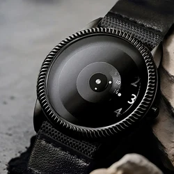 Creative design of fashionable watches for young people, quartz watches without hands, comfortable and beautiful canvas straps