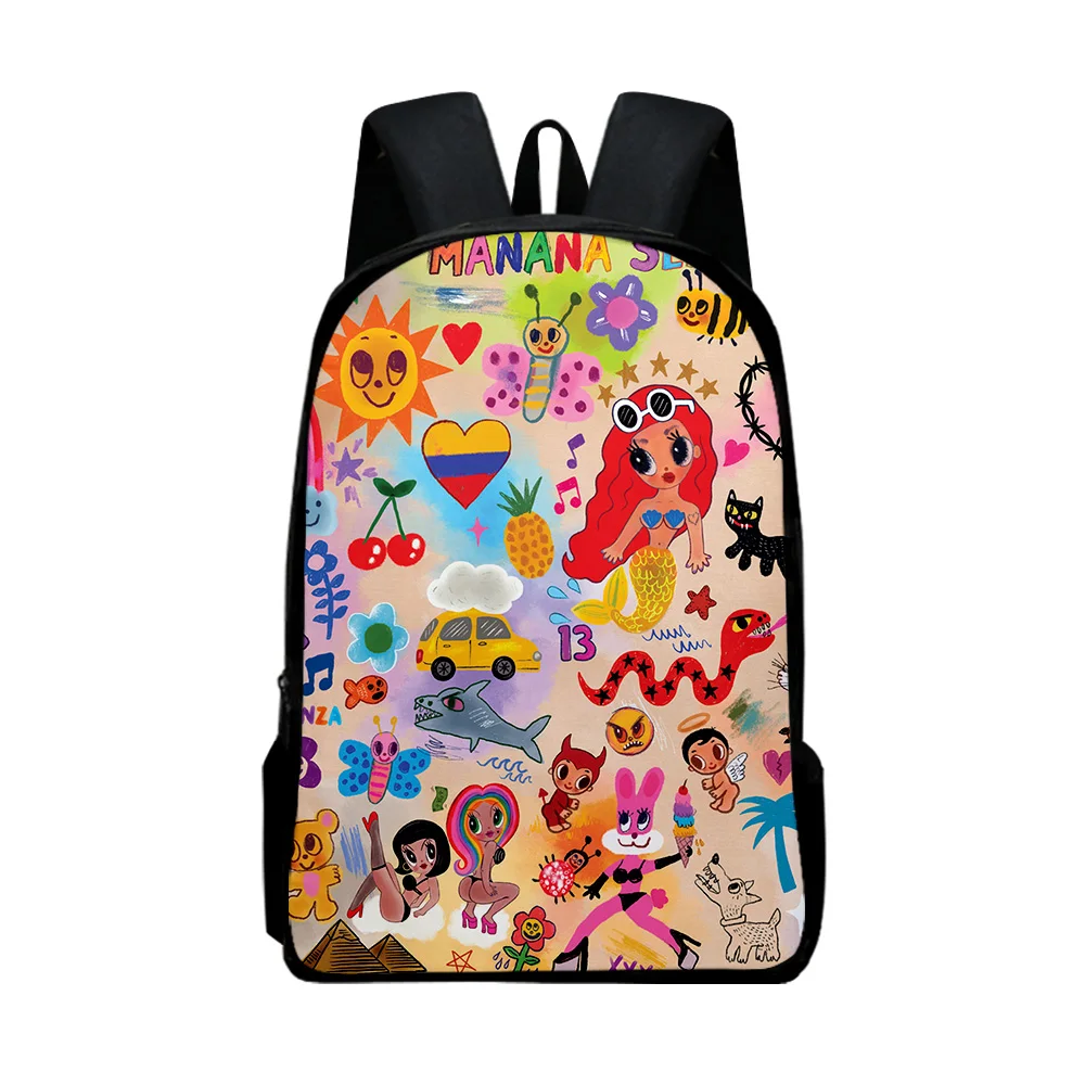 Classic Popular Manana Sera BonitoI Notebook Backpacks pupil School Bags 3D Print Oxford Waterproof Boys/Girls Laptop Backpacks