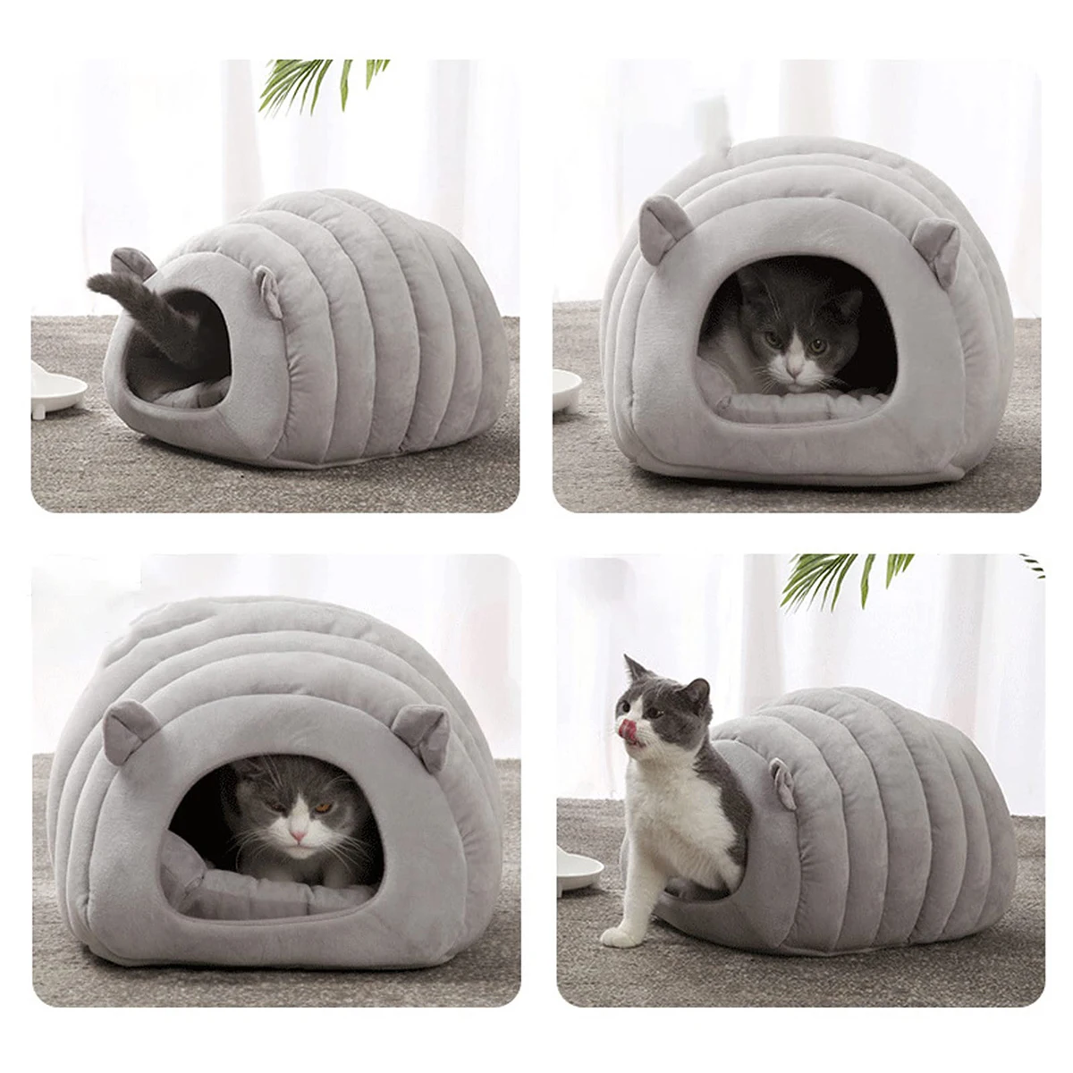 Indoor Cat Bed House And Dome Warm Pet Bed Cat Bed With Removable Cushion Cat Basket Cat Warm Winter Shelter Pet Supplies