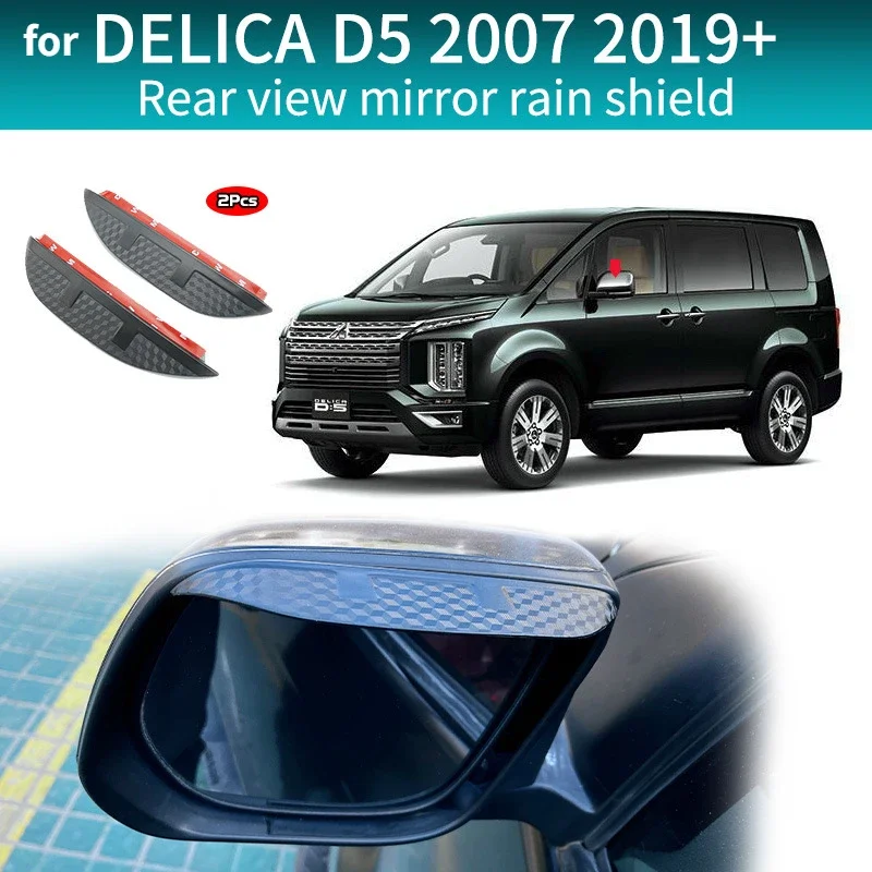 Window Visor for Mitsubishi Delica Accessories Bright Strip Wind Deflectors Visors Rain Guard Door Visor Vent Shades Ventvisor