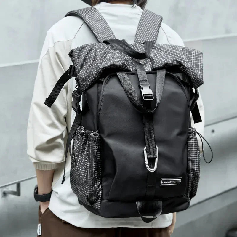 Streetwear Black Men Backpack Large Capacity School Laptop Men‘s Backpack Outdoor Travel Sport Hiking Backpacks for Men