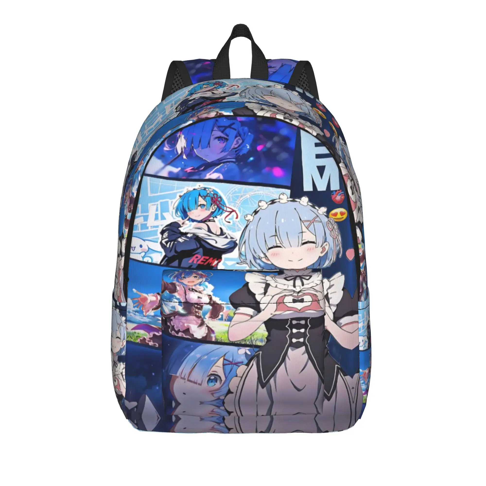 Fashion Cute Re ZERO Anime Rem Backpack  Mochilas Classic For Work Large Capacity Rucksack