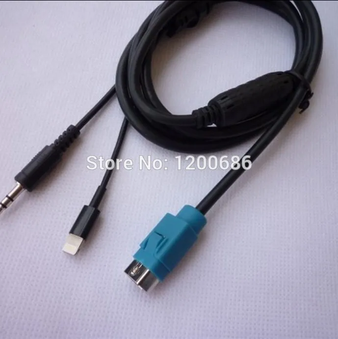 

Car AUX Adapter Cable Input wire harness Interface For Alpine KCE-236B For iPhone 5 5S 5C 6 6 Plus